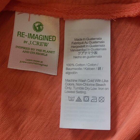 J Crew Factory 100% Cotton Lightweight Salmon Long Sleeve tee Women's Medium - Picture 10 of 14